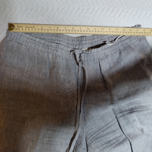 NOT FOR SALE Jones New York 100% linen Top & Pants Suit Set Gray Size XL - Picture 11 of 14
